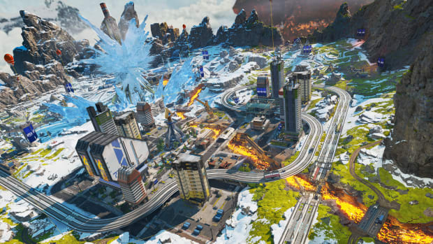 World's Edge POI, Monument and Fragment, in Season 17 of Apex Legends: Arsenal.
